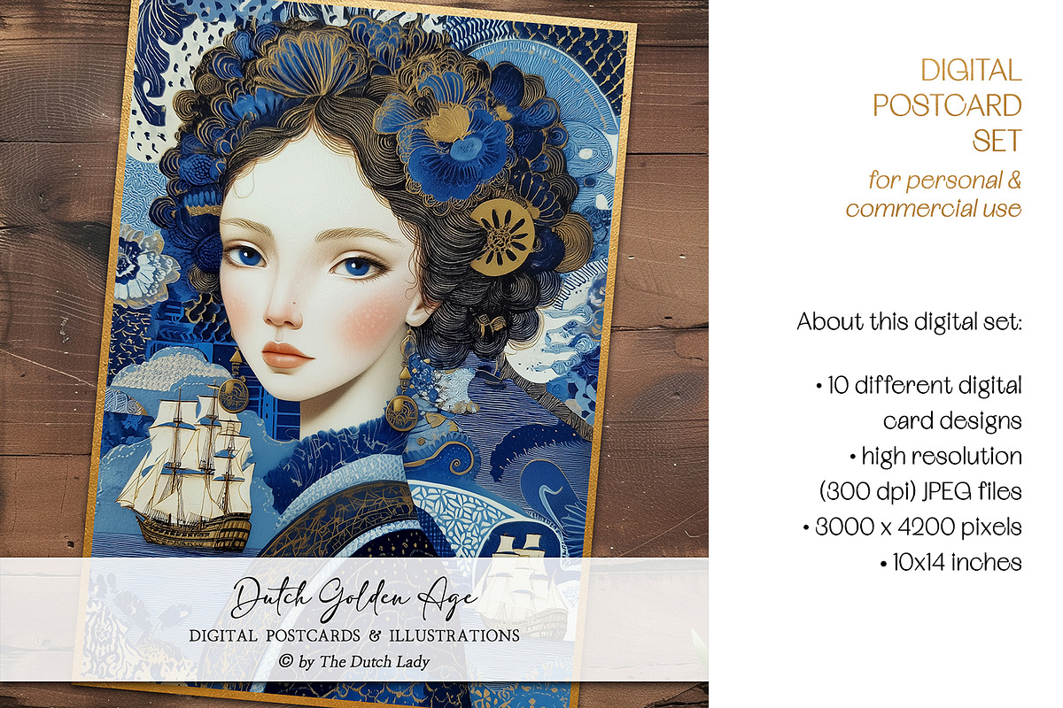 Dutch Golden Age Art Illustrations, a Decorative Illustration by The Dutch Lady Designs (Photo 5 of 7)