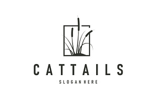 cattails logo river grass river, a Branding & Logo Template by Maylianaw28