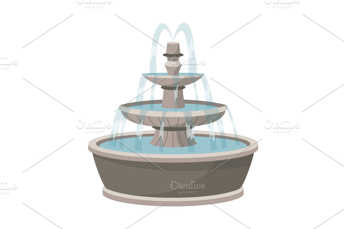 Water fountain and water splash, an Object Illustration by the8monkey