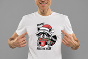 Christmas Raccoon Snacks Quote PNG, an Illustration by Daily.Designs (Thumbnail 2 of 5)