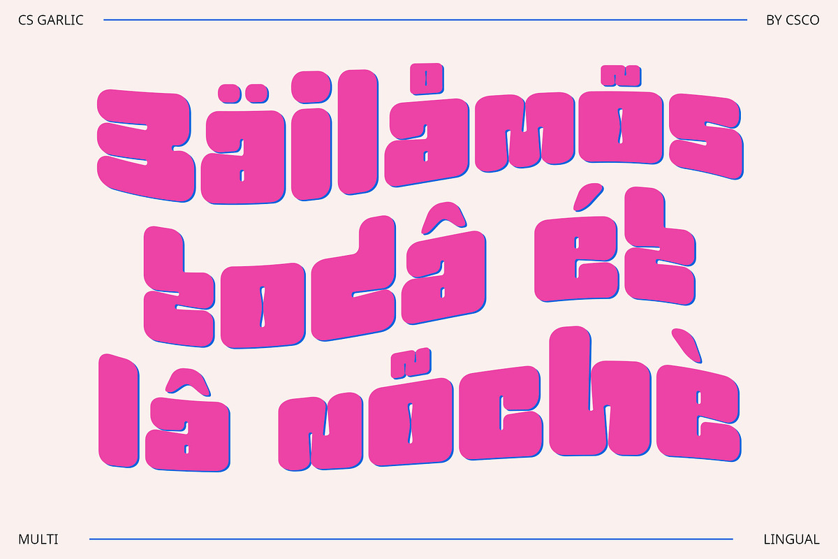 CS Garlic – Bubble Typeface, a Sans Serif Font by Craft Supply Co. (Photo 4 of 8)