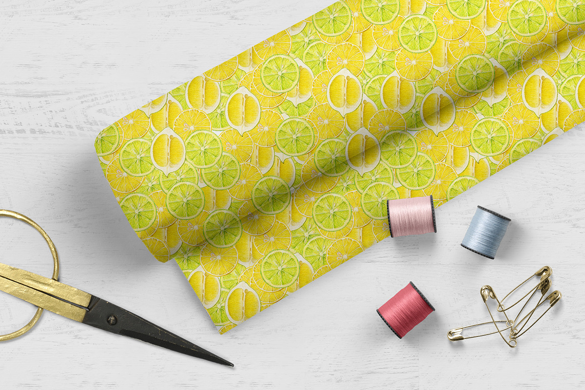 Lemon Pattern Papers, a Pattern Graphic by NastiaDesignsPrints (Photo 7 of 7)