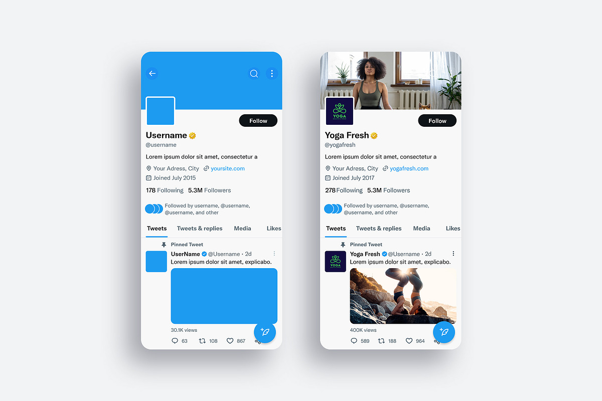 Twitter Template Mockup PSD, a Social Media Template by Dilshod Sobirov (Photo 3 of 3)