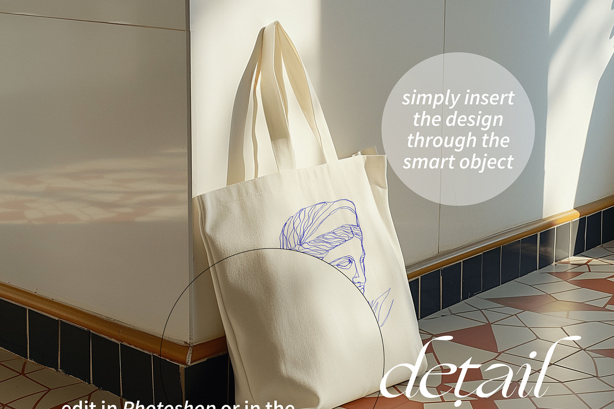 Aesthetic Canvas Tote Bag Mockups, a Merchandise Mockup by Bonumo (Photo 6 of 6)