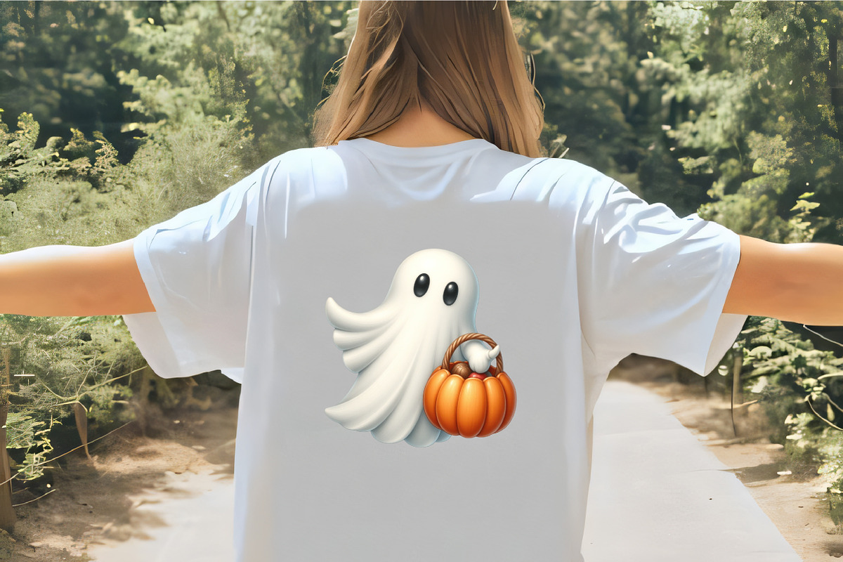 Cute Fall Halloween Ghost Clipart Bu, an Illustration by CrexoraLab (Photo 4 of 5)