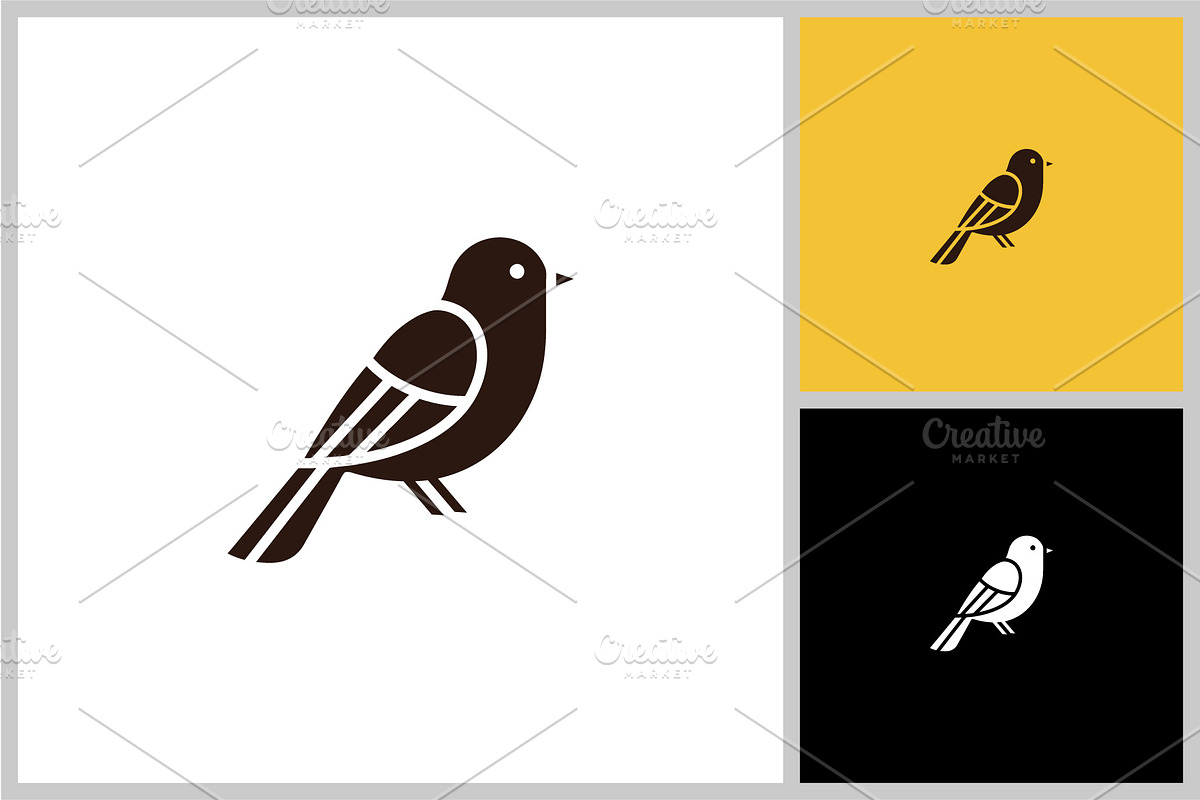 bird Icon Vector Minimal Silhouette, a Branding & Logo Template by quadrazo