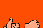 Cartoon Thumbs Up Thumbs Down, a Person Illustration by MISS CHATZ (Thumbnail 3 of 3)