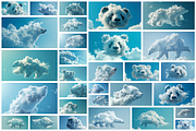 90 Clouds animals against a blue sky, an Animal Illustration by Handmadefont (Thumbnail 2 of 64)