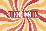 John Lemon - Vintage Groovy Font, a Sans Serif Font by Mightyfire (Thumbnail 1 of 3)
