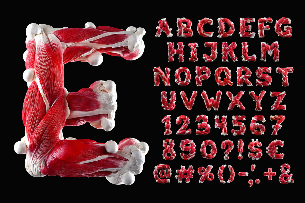 Muscles Font, a Handwritten Font by Handmadefont