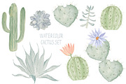Watercolor cactus set, an Illustration by Natikka Art (Thumbnail 4 of 4)