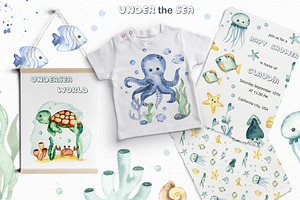 Under The Sea Watercolor Collection