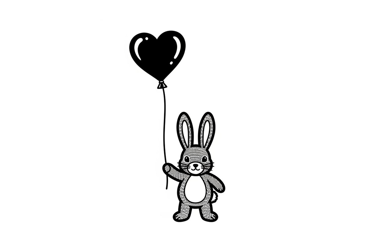 Cute Bunny Love Silhouette Icons, an Illustration by Creativeshirt (Photo 51 of 51)