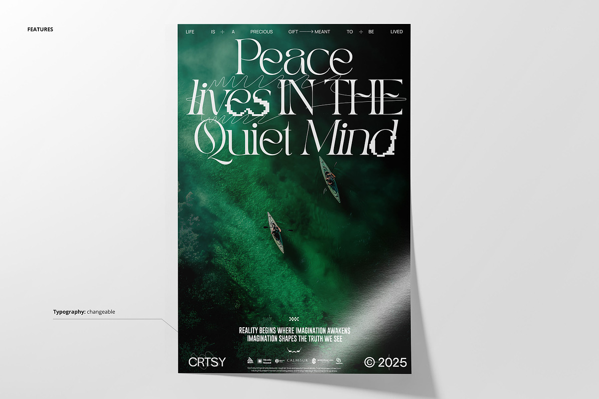 Calm River Mind Poster Template, a Poster Template by creatsy5 (Photo 2 of 3)