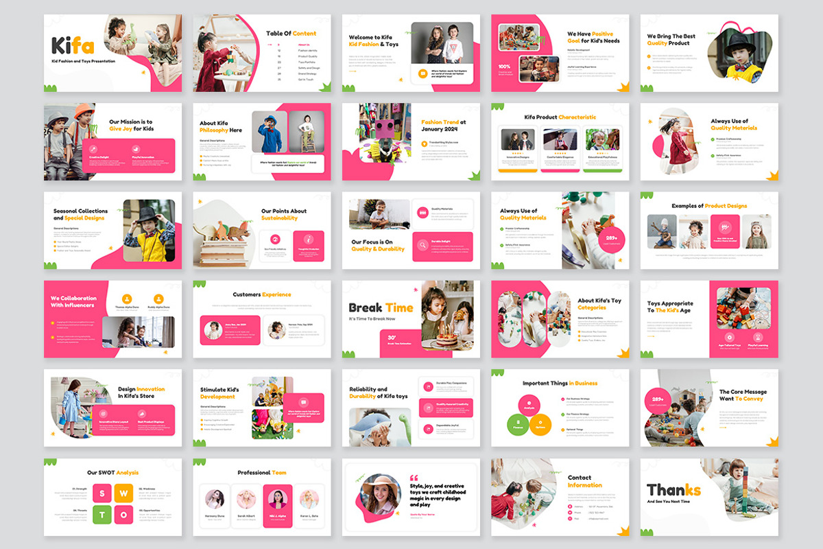 Kifa Kid Fashion & Toys Powerpoint, a Presentation Template by kerismaker (Photo 9 of 10)