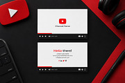 YouTube Style Business Card, a Business Card Template by Saman Osama (Thumbnail 1 of 6)