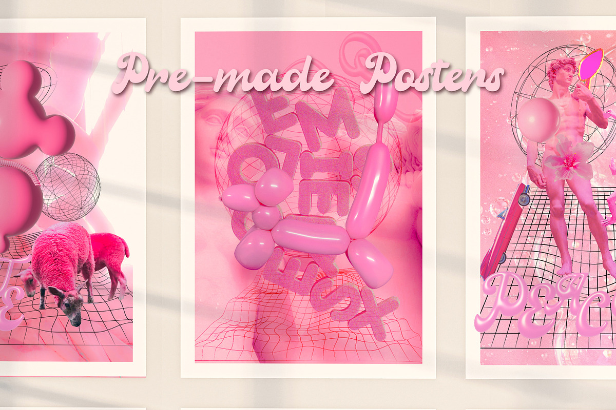 PINK DREAM LAND - Collage Pack, an Object Graphic by SCHÉRI