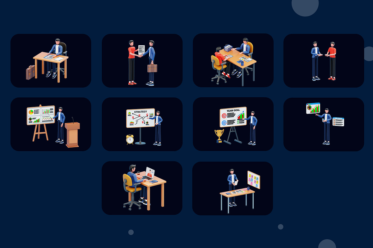 Business People 3D Illustration Pack, a Characters & Person 3D Model by novia99design (Photo 6 of 6)