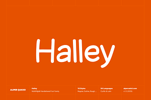 Halley Handwritten Typeface, a Script Font by alpercakici