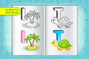 Colored alphabet + coloring pages #2, an Animal Illustration by Nataliia Toporovska (Thumbnail 2 of 4)