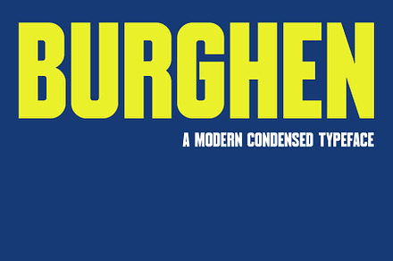 Burghen - Modern Condensed, a Sans Serif Font by Novitype