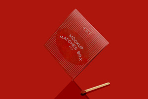 3d Matchbook Mockup