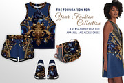 Baroque Floral Design Kit•Night Iris, a Pattern Graphic by ARSCOR (Thumbnail 3 of 7)