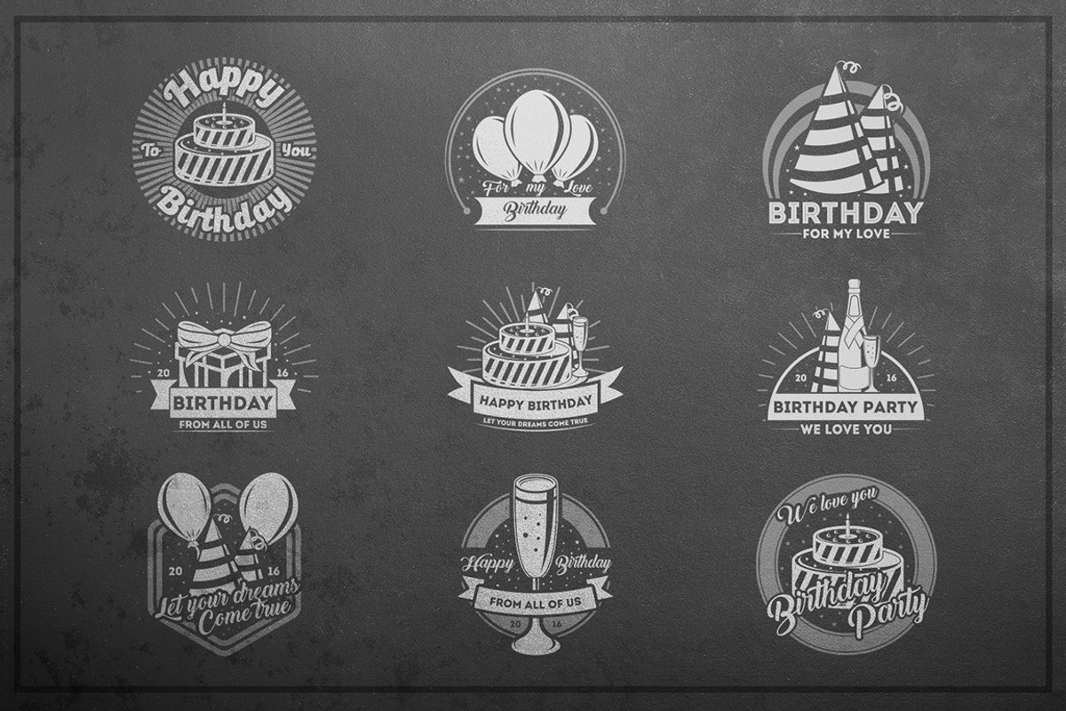 Birhday logo kit, a Branding & Logo Template by Alfazet Chronicles (Photo 13 of 13)