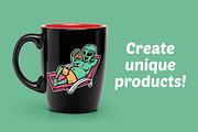 Aliens eat pizza illustration, a Person Illustration by gunaonedesign (Thumbnail 3 of 5)