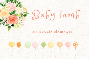 Baby Lamb Nursery Clipart