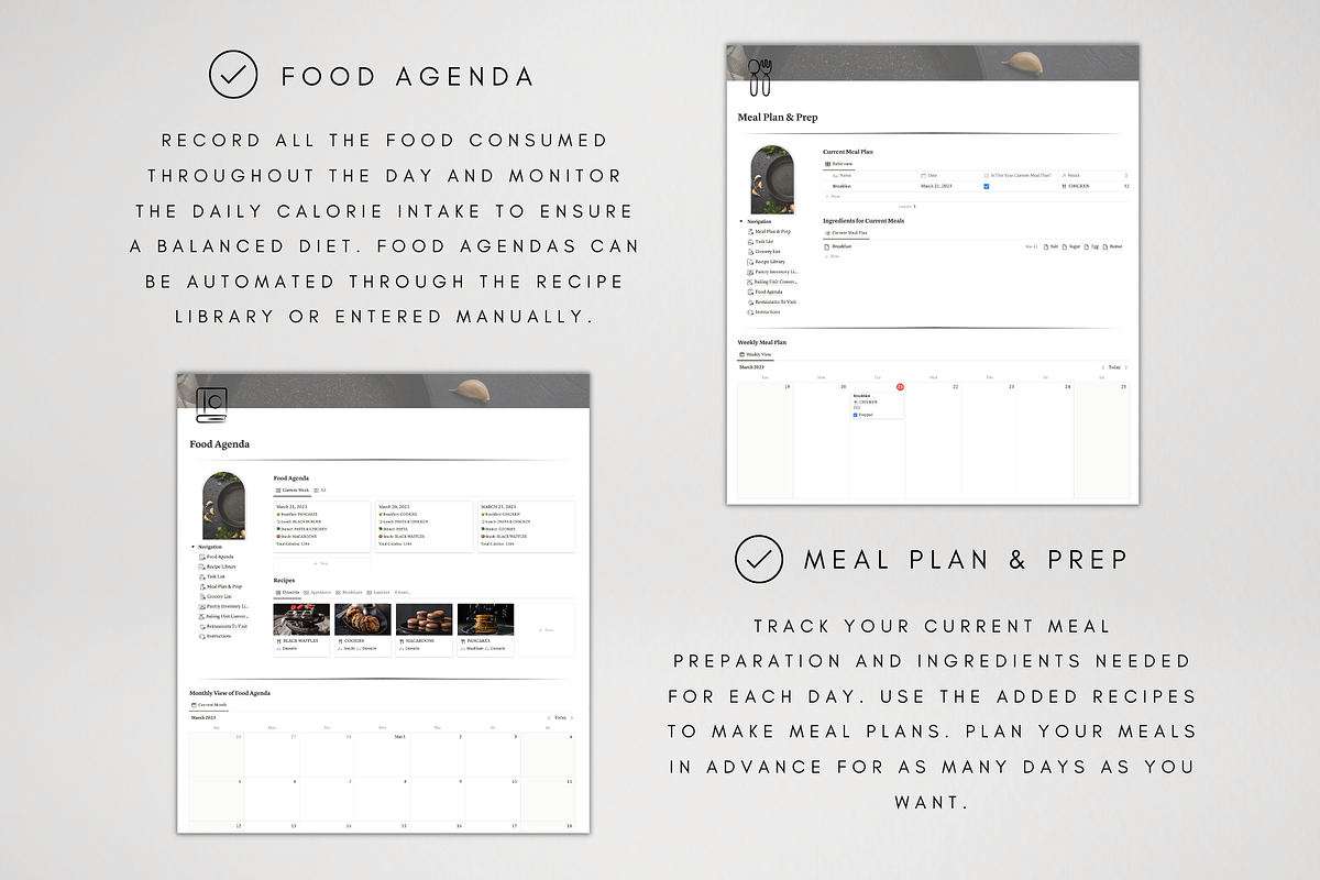 Notion Meal Planner Template, a Templates & Theme by BRANDcontent (Photo 8 of 8)