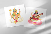 Hindu gods and goddesses set, a Person Illustration by Good Studio (Thumbnail 8 of 9)