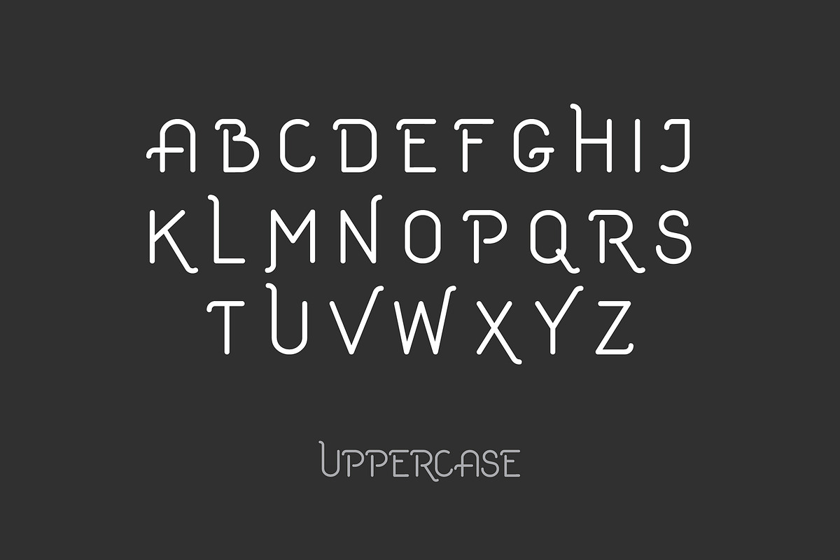 Hover Uppercase Font preview 2