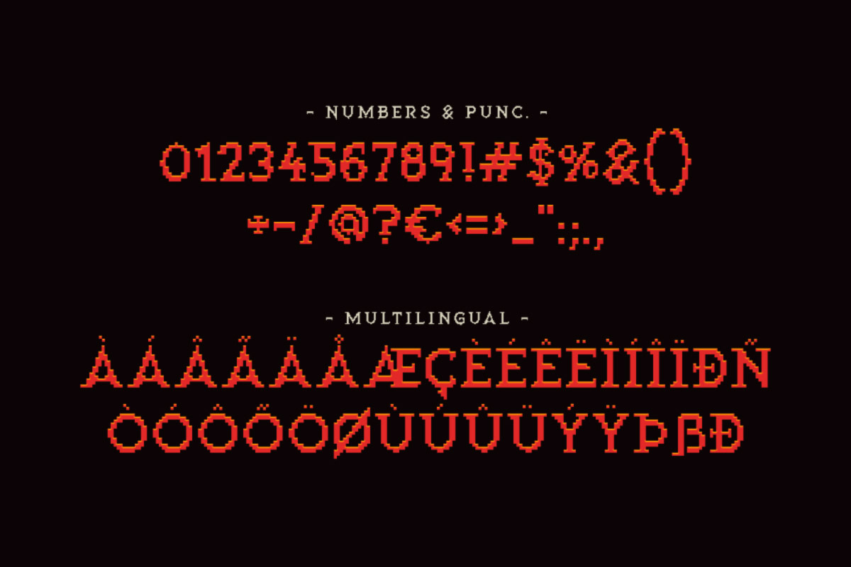 Montsegur - Pixel Font, a Font by Tugcu Design Co. (Photo 4 of 5)