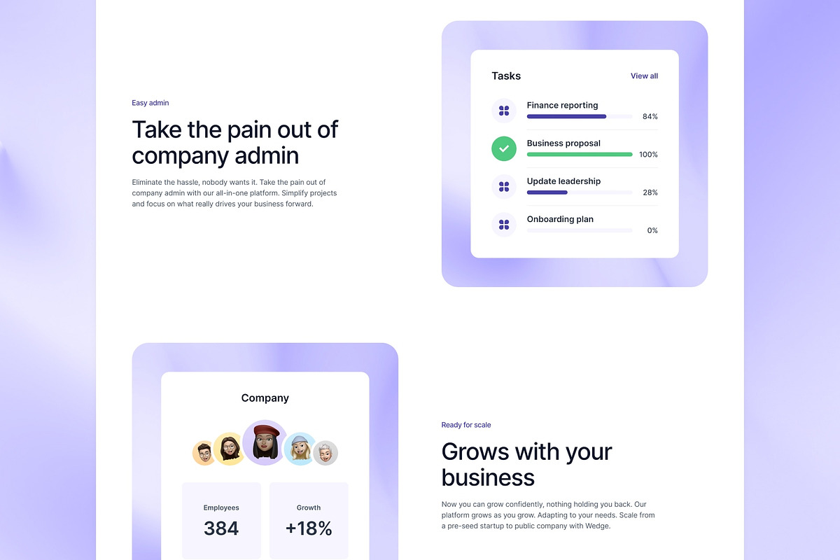 Wedge SaaS Template · Framer, a Landing Page Template by Bryn Taylor (Photo 3 of 5)