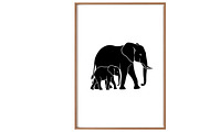elephant family silhouette design, an Illustration by Amazin_art (Thumbnail 34 of 51)