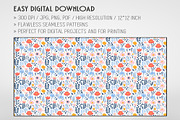 20 Seamless Floral Garden Patterns, a Pattern Graphic by Nordic Design (Thumbnail 2 of 9)