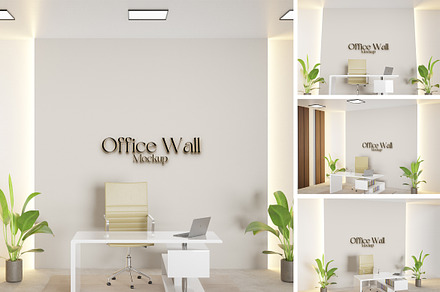 Office Wall Mockup, an Advertising Mockup by Twins_studio