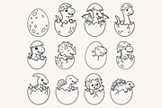Cute Dinosaur Line Art Illustration, an Animal Illustration by Kusumaillustration (Thumbnail 4 of 9)