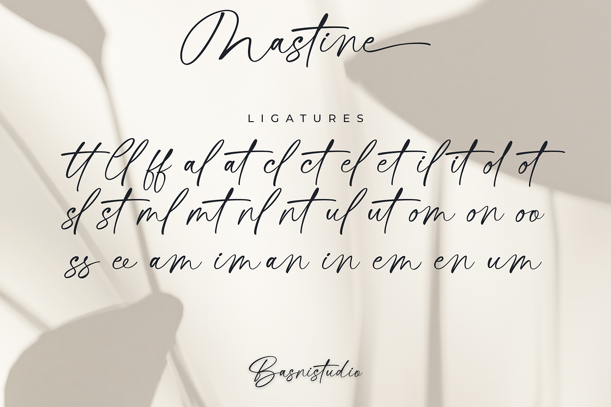 Mastine - Elegant Handwritten Font, a Handwritten Font by Basnistudio (Photo 14 of 16)