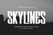 Skylines - Modern Sans Serif, a Sans Serif Font by Pian45 Studio (Thumbnail 1 of 8)