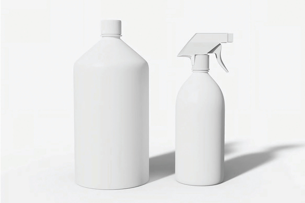 Cleaning & Spray Bottles Mockup, a Household Mockup by skybluecreative (Photo 3 of 3)