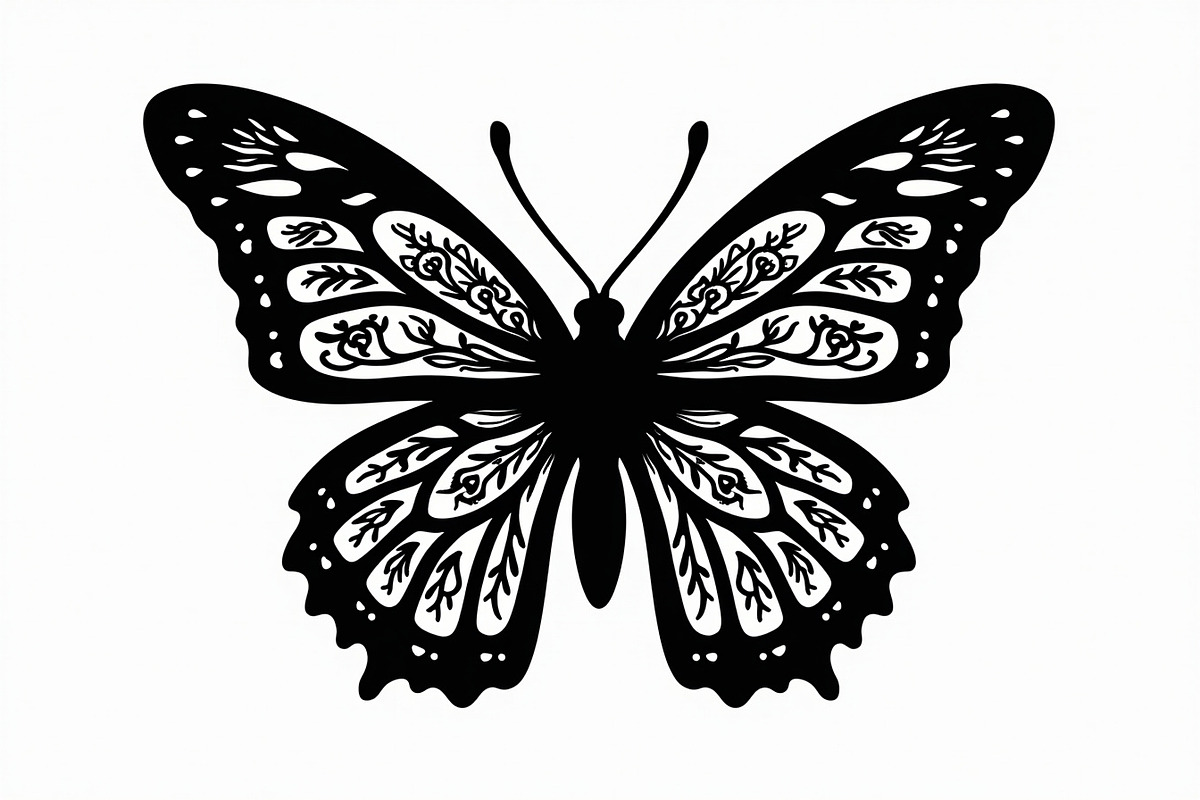 Flying Butterfly Vector Silhouette, an Illustration by Amazin_art (Photo 6 of 21)