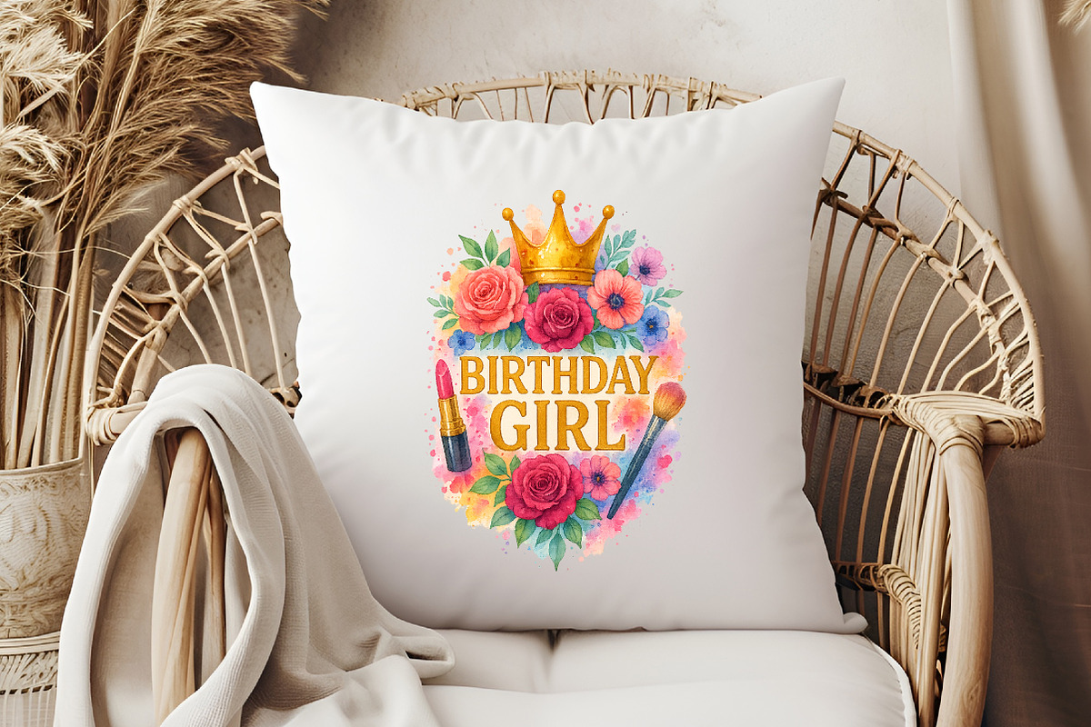 Birthday Girl, Floral Birthday Png, an Illustration by Libby Wishes (Photo 3 of 4)