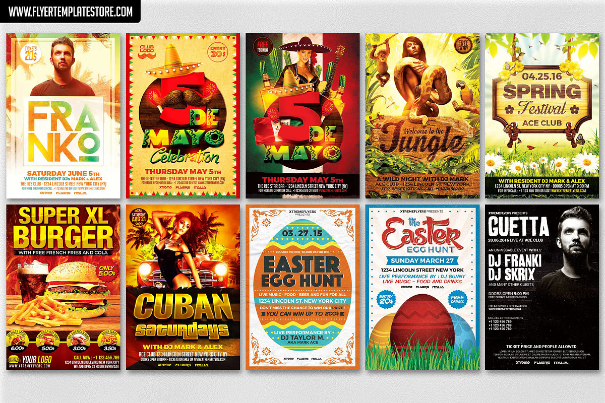 200 Flyer Templates Bundle 98% OFF !, a Flyer Template by XtremeFlyers (Photo 10 of 22)