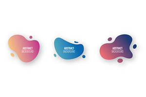 Set of color abstract liquid shape, an Illustration by Vector Creator