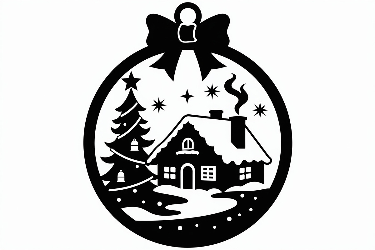 Christmas Ornament Laser Cut Bundle, a Graphic by Creativeshirt (Photo 9 of 16)