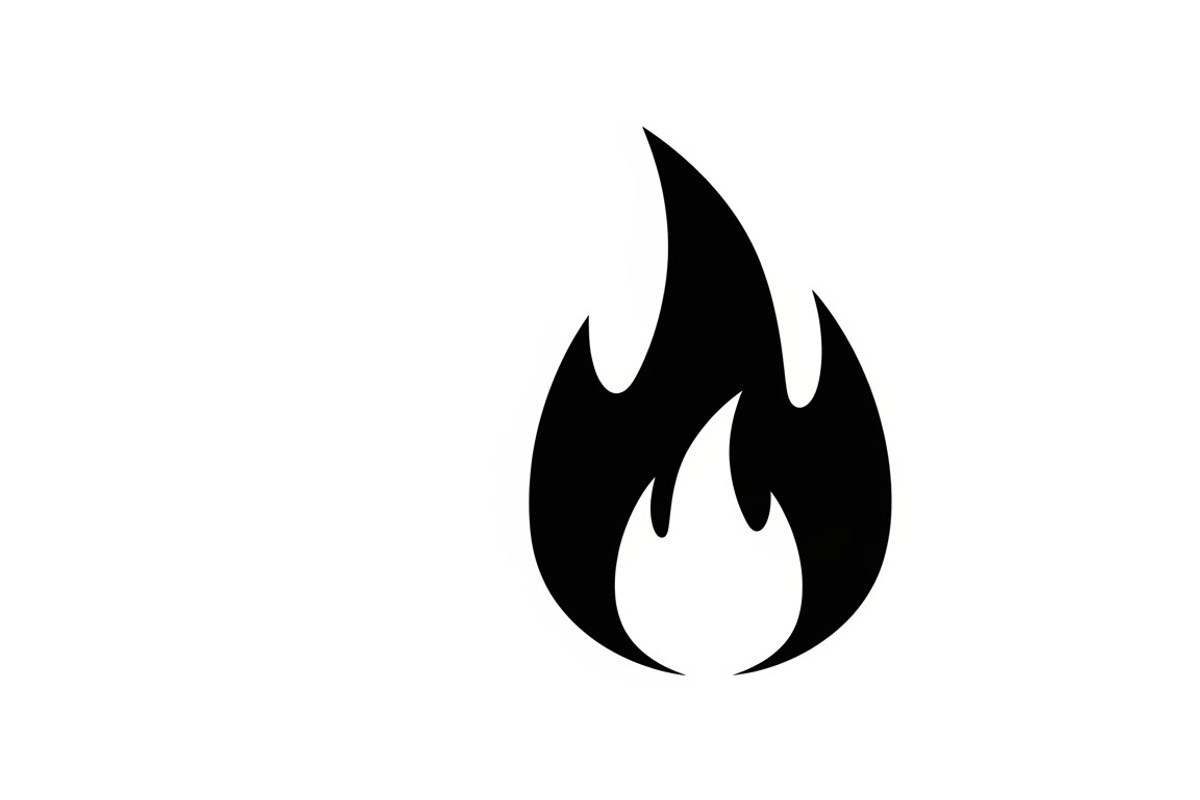 Bold black fire flame icon vector, an Illustration by Amazin_art (Photo 2 of 29)
