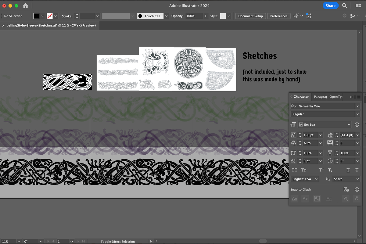 Viking Seamless Pattern - Norse Art, a Pattern Graphic by Abysm Internal (Photo 3 of 3)