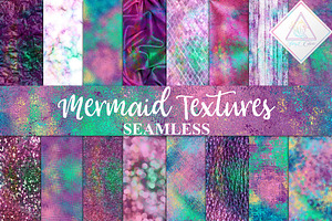 Mermaid Textures Digital Paper